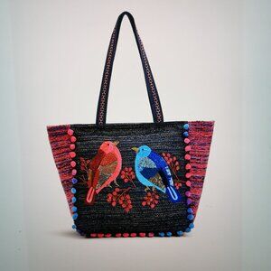 America and Beyond Embellished Bird Tote